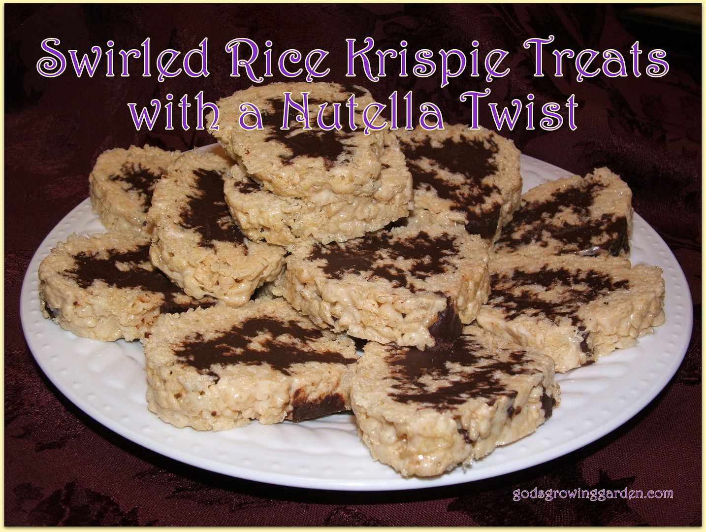 Swirled Krispie Treats, by Angie Ouellette-Tower for godsgrowinggarden.com