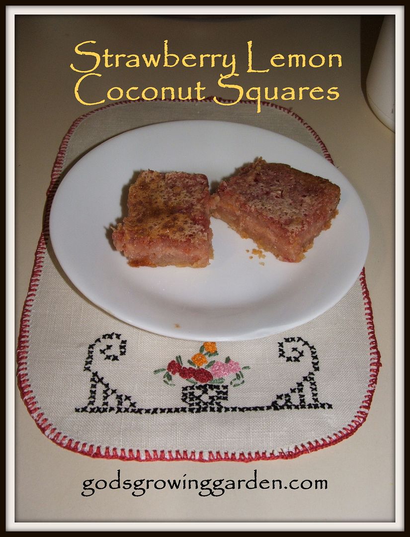 Strawberry Lemon Coconut Squares by Angie Ouellette-Tower for godsgrowinggarden.com photo 009_zps9418f63f.jpg