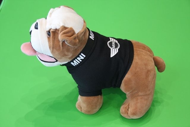 mini cooper stuffed bulldog