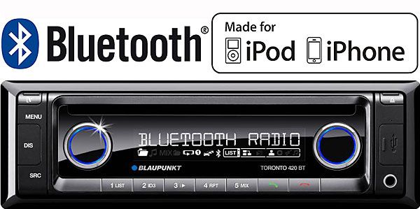Blaupunkt Toronto 420BT Car Radio USB Bluetooth Aux MP3 iPhone iPod