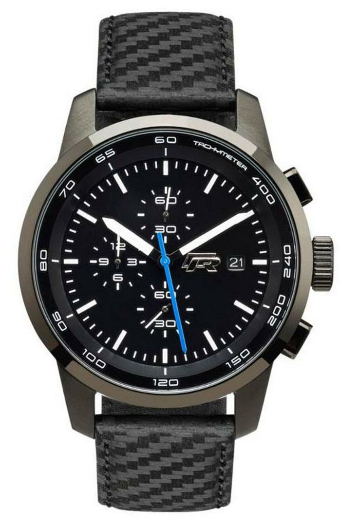 VW Watch R Chronograph Date Tachymeter Leather Genuine New eBay