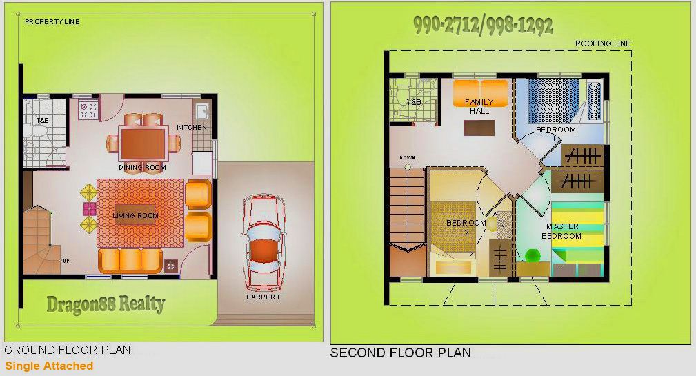 Single Attached Floor plan