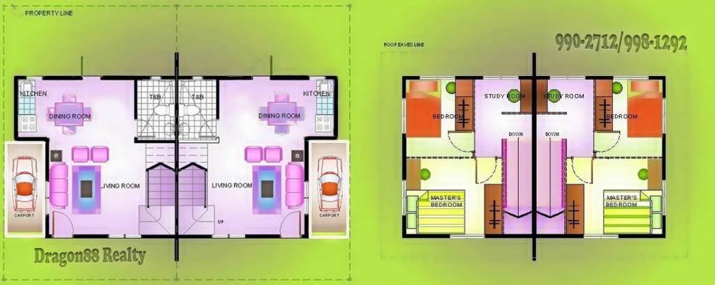 Duplex with garage Floor plan