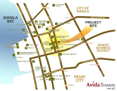 Avida Towers Prime Taft vicinity map