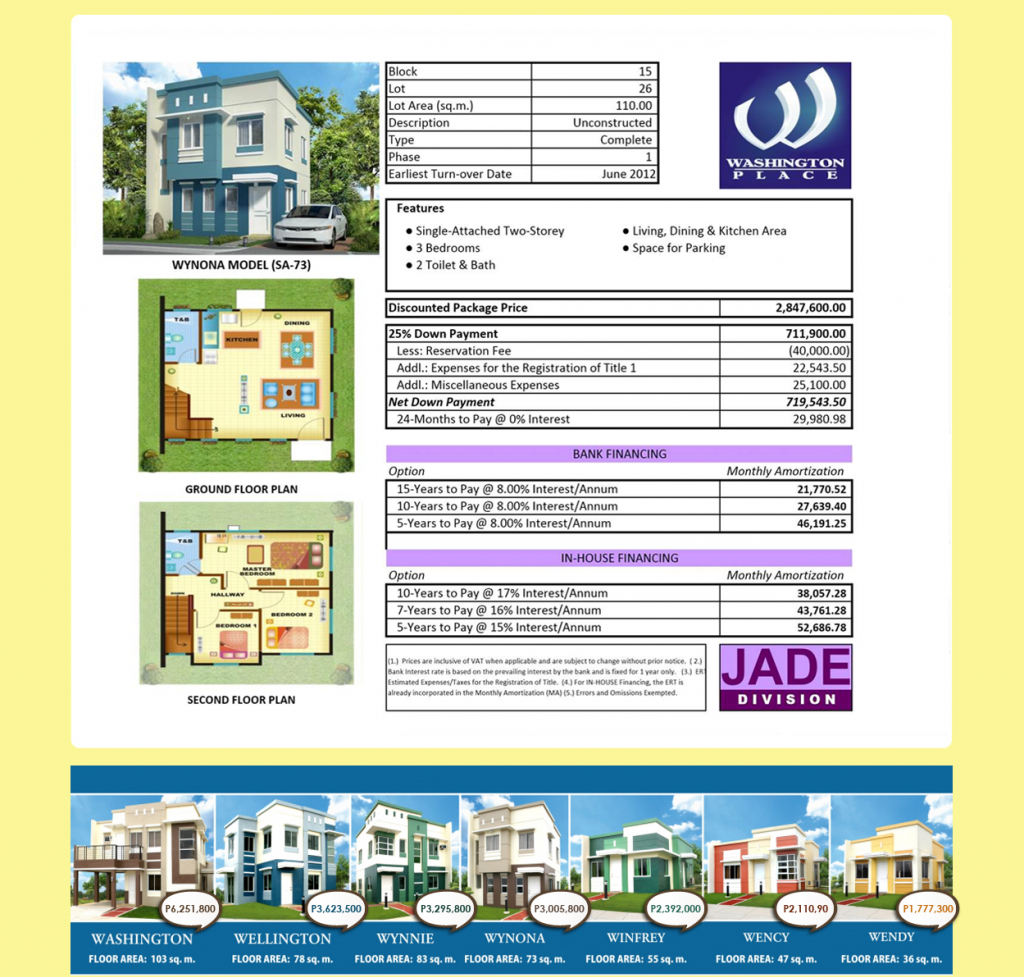 House and Lot in dasmarinas WYNOMA House model