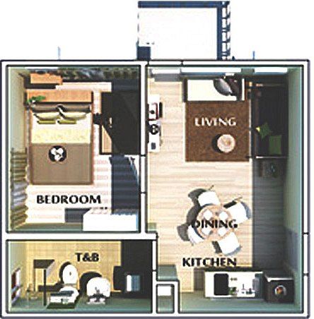 Amaia Skies Cubao 1 bedroom Units Floor PLan