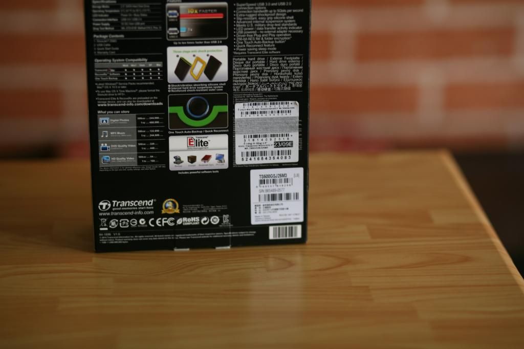 Thanh Lý Ổ cứng di động Transcend 500G  USB 3.0, Chính hãng FPT bảo hành 3 năm - 1