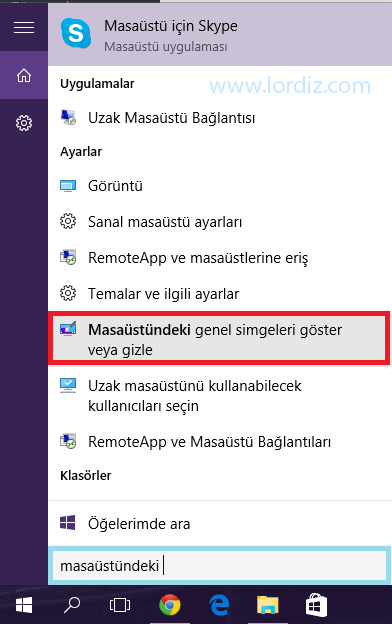 Windows 10'da Bilgisayarım Simgesini Masaüstüne Getirme