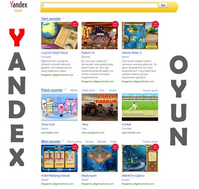 Yandex Oyun Kataloğu Hizmete Açıldı