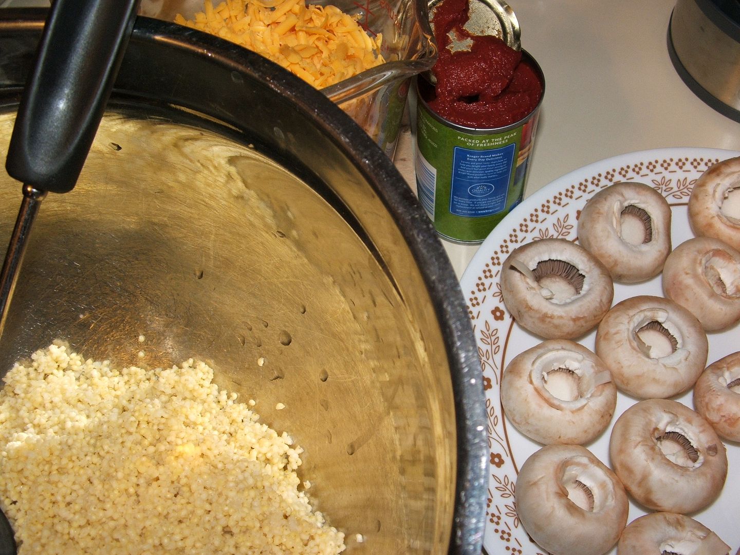 Millet Stuffed Mushrooms, by Angie Ouellette-Tower for godsgrowinggarden.com